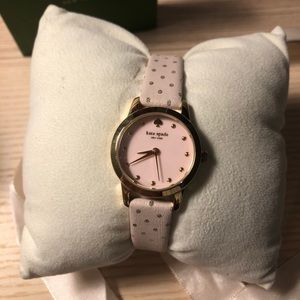 Kate Spade mini metro pink polka dot watch